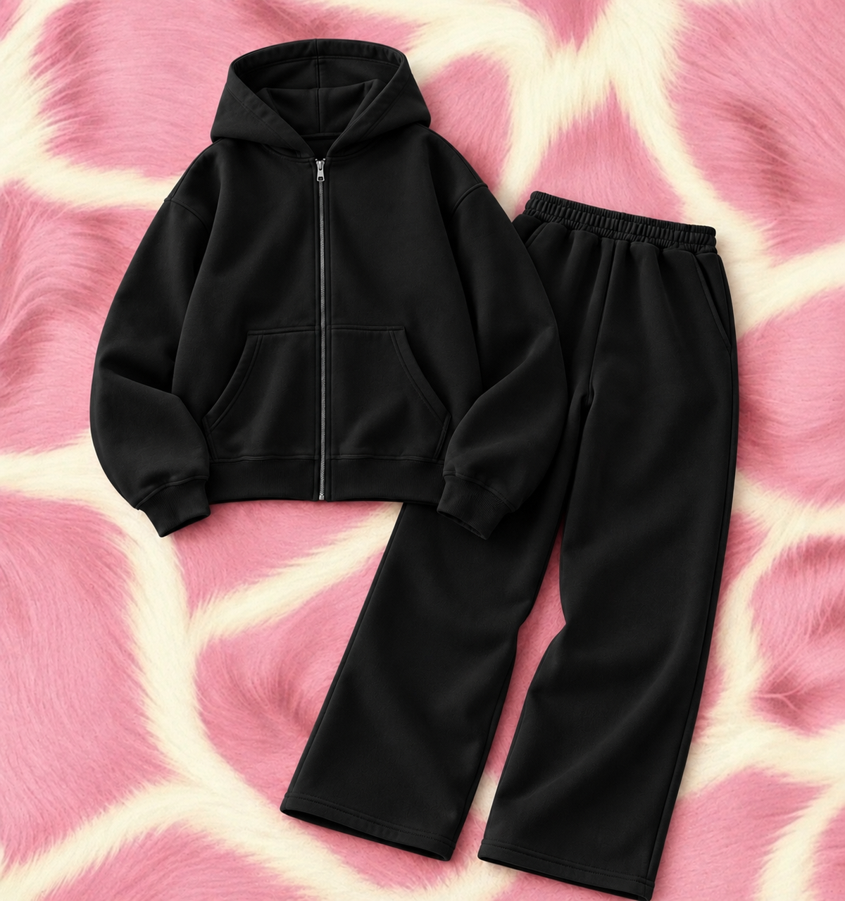 Black set ( Hoodie / Zipper )